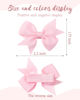 Picture of doboi 40PCS 2.2'' Baby Hair Bows Clips Fully Lined Grosgrain Boutique Solid Ribbon Mini Bows for Girls Teens Infants Kids Toddlers Newborn