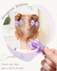 Picture of doboi 40PCS 2.2'' Baby Hair Bows Clips Fully Lined Grosgrain Boutique Solid Ribbon Mini Bows for Girls Teens Infants Kids Toddlers Newborn