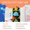 Picture of Little Sleepy Head Toddler Pillowcase for 13x18 Toddler Pillow, 100% Cotton & Hypoallergenic Travel Pillowcase for Boys and Girls, Envelope Pillowcase, Pillow Sold Separately (Happy Elephants Gray)