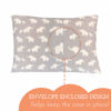Picture of Little Sleepy Head Toddler Pillowcase for 13x18 Toddler Pillow, 100% Cotton & Hypoallergenic Travel Pillowcase for Boys and Girls, Envelope Pillowcase, Pillow Sold Separately (Happy Elephants Gray)