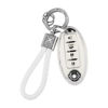 Picture of PIFOOG for Nissan Key Fob Cover 4 Button Murano Sentra Altima Rogue Kicks Armada Pathfinder Car Accessories TPU Smart Keys Case Shell Cute Bling Keychain Girly Women White