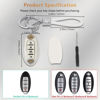 Picture of PIFOOG for Nissan Key Fob Cover 4 Button Murano Sentra Altima Rogue Kicks Armada Pathfinder Car Accessories TPU Smart Keys Case Shell Cute Bling Keychain Girly Women White