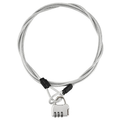 Picture of Tecoom Cable Lock Set for Car Cover with Combination Lock, 2 Pack Car Cover Patch, Replacement Antenna Patch Kit, Universal Fit for Car Covers, Motorcycles Covers, Boat Covers, Jetski Covers etc.