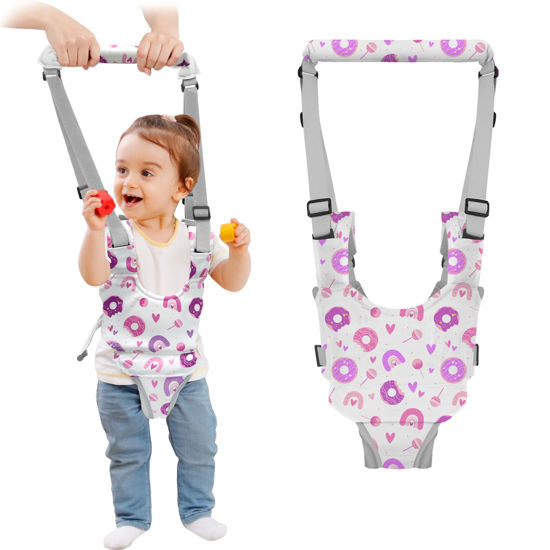 Picture of Watolt Baby Walking Harness - Handheld Kids Walker Helper - Toddler Infant Walker Harness Assistant Belt - Child Baby Walk Learning Help Support Assist Trainer Tool - for 7-24 Month Old (Donuts)