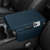 Picture of Car Center Console Cover Leather Armrest Cover Cushion with 2 Storage Bags Universal Car Armrest Seat Box Pad Car Interior Accessories Protector for Most Vehicle