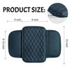 Picture of Car Center Console Cover Leather Armrest Cover Cushion with 2 Storage Bags Universal Car Armrest Seat Box Pad Car Interior Accessories Protector for Most Vehicle