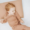 Picture of Konssy Muslin Toddler Pillowcase for 13x18 Pillow 2 Pack, 100% Cotton Toddler Pillow Case Cover, Soft & Breathable Travel Babay Kids Pillow Covers with Envelope Closure（Flourish, Toffee）
