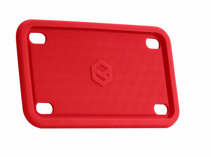 Picture of Rightcar Solutions Motorcycle Silicone License Plate Frames | The Original Premium Grade Silicone Bike Plate Frame | Rust Proof, Rattle Proof, Weather Proof License Plate Holder (Red)