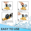 Picture of RVGUARD RV Water Pressure Regulator Valve With An Adjustable Knob, NO Tool Required, Brass Lead-Free Water Pressure Reducer with Gauge and Inlet Screen Filter for RV Camper Travel Trailer