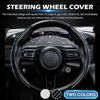 Picture of Cartist Steering Wheel Cover, 2 Sets Car Carbon Fiber Steering Wheel Cover, Car Wheel Cover for Men/Women, Anti-Slip, Comfortable Grip, Durable, Universal Fit for 99% Car Steering Wheel (Black+White)