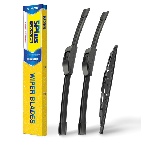 Picture of 5 PLUS Windshield Wipers Replacement For 2007-2017 Jeep Compass Windshield Wipers, Original Equipment Automotive Replacement Windshield Wiper Blades 22"+20"+10"(3 Wipers)