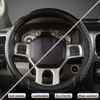Picture of West Llama Customized Auto Car Steering Wheel Cover for Dodge 1989-2011 RAM 1500 2500 3500, Charger, Durango, Challenger(Diamond Quilted-Black+Gray-Standard Size)