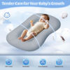 Picture of Baby Lounger - Baby Lounger for Newborn, Infant Lounger for Home and Travel, Soft Cotton, Newborn Babies Essentials Gifts, GrayishBlue