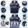 Picture of SHITIESHOU Diaper Bag Backpack Baby Bag, Baby Girl Boy Diaper Bag for Dad Mom with Pad, 16 Pockets, Pacifier Case, Large Diaper Bag Unisex for Travel (Blue)