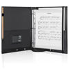 Picture of MUDOR Premium Choral Muisc Folder, PU Choir Folder with Hand Strap and Internal Retention Strap,3 Ring Black Choir Binder for Musician, Choir Singer, Stage Performance