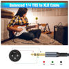 Picture of Twozoh Short XLR Male to 1/4 TRS Stereo Audio Cable 1FT, Braided Jack 6.35mm to XLR Male 3Pin Guitar Cable (Professional/HiFi)