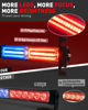 Picture of HLauto 1002L Emergency Strobe Traffic Advisor Light Bar: 40 LED Dash Safety Warning Flashing Light, Front/Rear Windshield Visor Light for Construction Vehicle, Tow/Plow Truck (2x10.7inch, Red Blue)