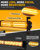 Picture of HLauto 1002L Emergency Strobe Traffic Advisor Light Bar: 40LED Dash Safety Warning Flashing Front/Rear Windshield Visor Light for Construction Vehicle, Trucks (2x10.7inch, Amber)