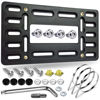 Picture of Aootf Front License Plate Bracket Holder - Universal Front Bumper License Plate Mounting Kit, 2 Drill Holes Car Tag Adapter with Anti Theft Stainless Steel Screw Bolt Caps