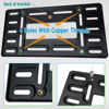 Picture of Aootf Front License Plate Bracket Holder - Universal Front Bumper License Plate Mounting Kit, 2 Drill Holes Car Tag Adapter with Anti Theft Stainless Steel Screw Bolt Caps