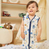 Picture of DaysU Cotton Baby Sleep Sack, Sleeveless Baby Sleeping Bag with Two-Way Zipper, Embroidered and Printed Baby Wearable Blanket for Newborn Baby Unisex 12-18 Months, 2-Pack, Blue Space, 0.5 TOG