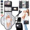 Picture of Portable Changing Pad for Baby, Travel Diaper Changing Pad for Newborn, Large Waterproof Baby Changing Mat, Foldable & Detachable Diaper Changing Station with Baby Wipes Pockets, Baby Stuff by Pillani