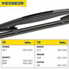 Picture of 10" Rear Wiper Blade Compatible with Honda HR-V 2016-2020,INFINITI QX56 2011-2013,QX80 2014-2022,Nissan LEAF 2011-2017,Mazda CX-3 2016-2021 Back Window Wiper blades 10-B