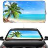 Picture of Gven Windshield Sun Shade, Car Front Window Shades Cute Windhsield Sunshade Cover Sun Visor Shield Block Automotive Interior Portect Blocks UV Rays for Car Pickup Truck SUV Accessories (Palm Tree, L)