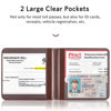 Picture of CoBak Car Registration and Insurance Holder - Vehicle Glove Box Car Organizer, Auto Truck Comparment Accessories Case for Essential Document, Driver License, Cards (Deep Brown)