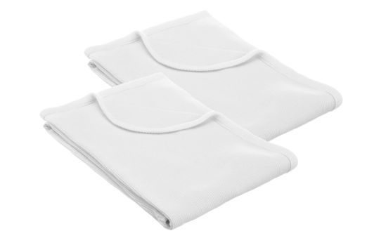 Picture of American Baby Company 100% Cotton Thermal Waffle Swaddle Blanket, Soft, Breathable & Stretchy, White, 2 Pack, 30" x 40" for Boys and Girls, Perfect for Swaddling, Travel and Gifting