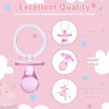 Picture of Pacifiers for Baby Shower Game, 36PCS Plastic Pacifiers for Baby Shower Decoration DIY, Large Size Baby Shower Pacifiers, Gender Reveal Party Table Scatter/Hunt Baby Shower Game Props(Pink, 2.75 in)