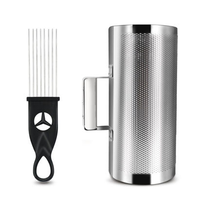 Picture of Soulmate Stainless Steel Guiro Shaker 12" 6" Percussion Instrument Guiro Musical Instrument with Scraper Latin Percussion Guiro Training Tool for Live Performance