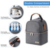 Picture of BABEYER Breastmilk Cooler Bag with Ice Pack Fits 6 Baby Bottles up to 9 Ounce, Breast Milk Pump Cooler Bag with Shoulder Strap for Nursing Mom Daycare, Work, Travel- Dark Grey