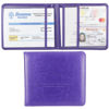 Picture of Miunice Car Registration and Insurance Holder, Premium Pu Leather Vehicle Glove Box Organizer, Prefect Car Essentials Wallet for Driver License, Cards & Essential Documents (S-Purple)