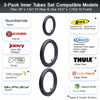 Picture of CALPALMY 16" Back and 12.5" Front (2+1) Stroller Wheel Replacement Inner Tubes, Compatible with BoB Stroller Tire Tube Revolution SE/Pro/Flex/SU/Ironman, Made from BPA/Latex Free Premium Butyl Rubber