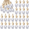 Picture of 50 Pcs Hanging Car Air Freshener Car Diffuser Bottles Empty Glass Perfume Bottles Air Freshener Diffuser Bottle Pendant for Essential Oils Fragrance Aromatherapy Bottle Ornament (Skeleton, Clear)