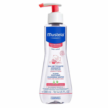 Picture of Mustela Baby Soothing Cleansing Water - No-Rinse Micellar Water for Very Sensitive Skin - with Natural Avocado & Schizandra Berry - Fragrance Free - 10.14 fl. Oz