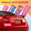 Picture of Rio Salto 4-Pack Large New Driver Car Magnet Please Be Patient Magnet Permit Student Driver Magnets Cute AF Sticker Cool Prank Rookie Funny Magnetic Car Accessories Bumper Girl Girly Pink