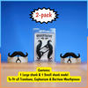 Picture of Brasstache Trombone-stache XL (2-pack) - Clip-on Mustache for Small and Large shank Trombone, Baritone, and Euphonium Mouthpieces (2-Pack, Trombone XL (Small & Large))