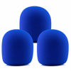 Picture of LEFXMOPHY SM58 Windscreen for Shure SM58 SM48 BETA 58A Microphone Pop filter Replacment Mic Cover 3-Pack Blue Wind Screen Case