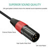 Picture of JOMLEY 1/8 to XLR Cable, Balanced 3.5mm Female to XLR Male Stereo Audio Adapter, 1/8" TRS to XLR Male Connector Converter Interconnect Cable - 1ft
