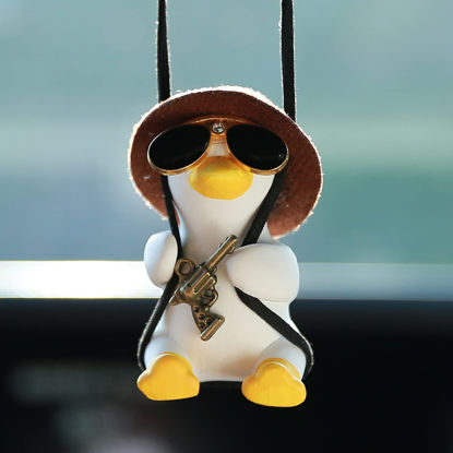 Picture of Cool Swinging Duck Car Hanging Ornament, Pendant Interior Rearview Mirror Decoration and Car Rear View Mirrior Hanging Accessories (Cool Duck-1)