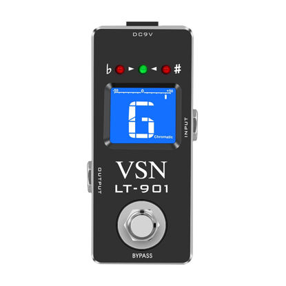 Picture of VSN Tuner Pedal,Chromatic Guitar Tuner Pedal Fast and Accuate Tuner for High Precision ± 1 Cent with Pitch Indicator for Electric Guitar and Bass True Bypass LT-901