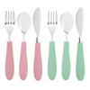 Picture of Elk and Friends Kids Silverware with Silicone Handle | Childrens Safe Flatware | Kids Utensils | Spoon + Fork + Knife set | 4 years+ | 6 Pieces
