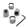 Picture of SAPHUE 4 Pcs Metal Volume Tone Dome Tone Guitar Speed Control Knobs with Allen Keys Screws Set for Fender Strat Telecaster Gibson Les Paul Electric Guitar or Bass (Chrome)
