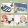 Picture of KingKam Baby Breastmilk Popsicle Molds & Baby Fruit Feeder (2 Pack), Baby Food Freezer Tray Storage Containers, Silicone Pacifier Feeder and Teether