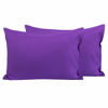 Picture of FLXXIE 2 Pack Microfiber Toddler Pillowcases, 14x20 Inches Fits Baby Pillow Sized 12x16, 13x18 or 14x20, Soft and Cozy Small Travel Pillow Covers with Envelope Closure, Purple