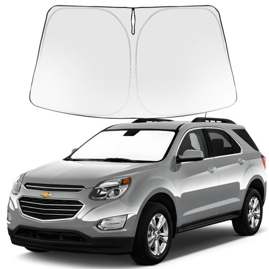 Picture of Proadsy 2024 Upgrade Windshield Sun Shade Custom Fit 2010-2017 Chevrolet Equinox Foldable Front Sunshade Protector Sun Visor Blocks UV Rays Keep Car Cooler