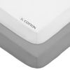 Picture of American Baby Company 2 Pack Fitted Crib Sheets 28" x 52", Soft Breathable Neutral 100% Cotton Jersey Sheet, Gray and White, for Boys and Girls, Fits Crib and Toddler Bed mattresses