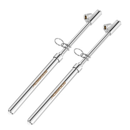 Picture of GODESON Dual Head Tire Pressure Gauge,Heavy Duty Tire Pressure Gauge Range 10-150PSI; 1-10Bar,Dual Head Truck Air Pressure Gauge (Pack of 2)